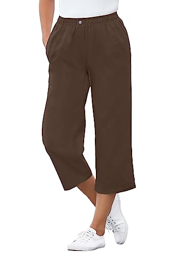 Woman Within Women's Plus Size 7-Day Denim Capri Pants - 18 W, Medium Stonewash Blue #TOP5