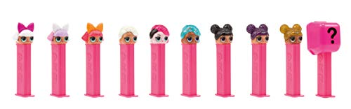 PEZ set de dispensadores L.O.L. Surprise (5 dispensadores con 3 recargas de caramelos PEZ de 8,5g c/u) + 1 paquete de recargas (8 recargas de caramelos PEZ de 8,5g c/u)