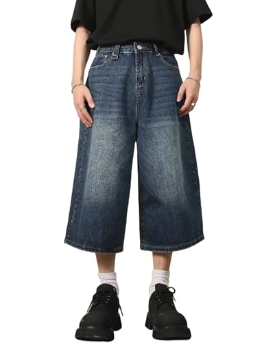 Jorts Y2K baggy bleu à étoile idéal pour vos sessions skate et sorties urbaines