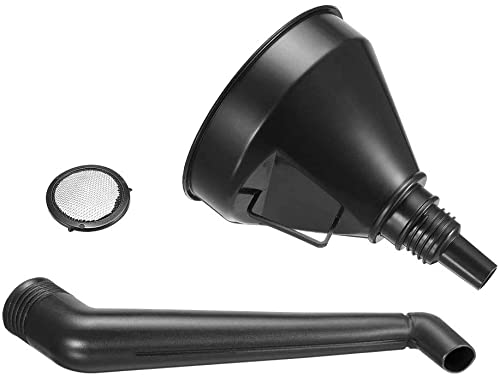 XYWHPGV Imbuto per carburante da 2 pezzi Imbuto per olio motore a benzina da 6 pollici universale in plastica per auto con filtro - (9a538 3e062 b7c39 88389 a40b8 ad824