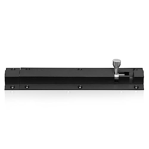 Image of Plantex Stainless Steel 8-inch Tower Bolt /Tower Bolt for Home,Offices Doors and Windows /Tower Bolt for Main Door /Wardrobe Door Latch /Kundi /Chitakini /Door Latch for Windows (Black Finish, Pack of 6)