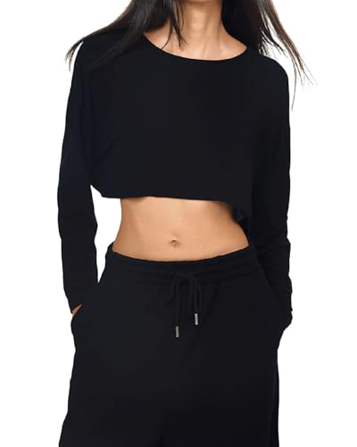 Women Y2K Streetwear Super Crop Top Long Sleeve One Shoulder Drop Shoulder Solid Hip Hop Dancing T Shirt