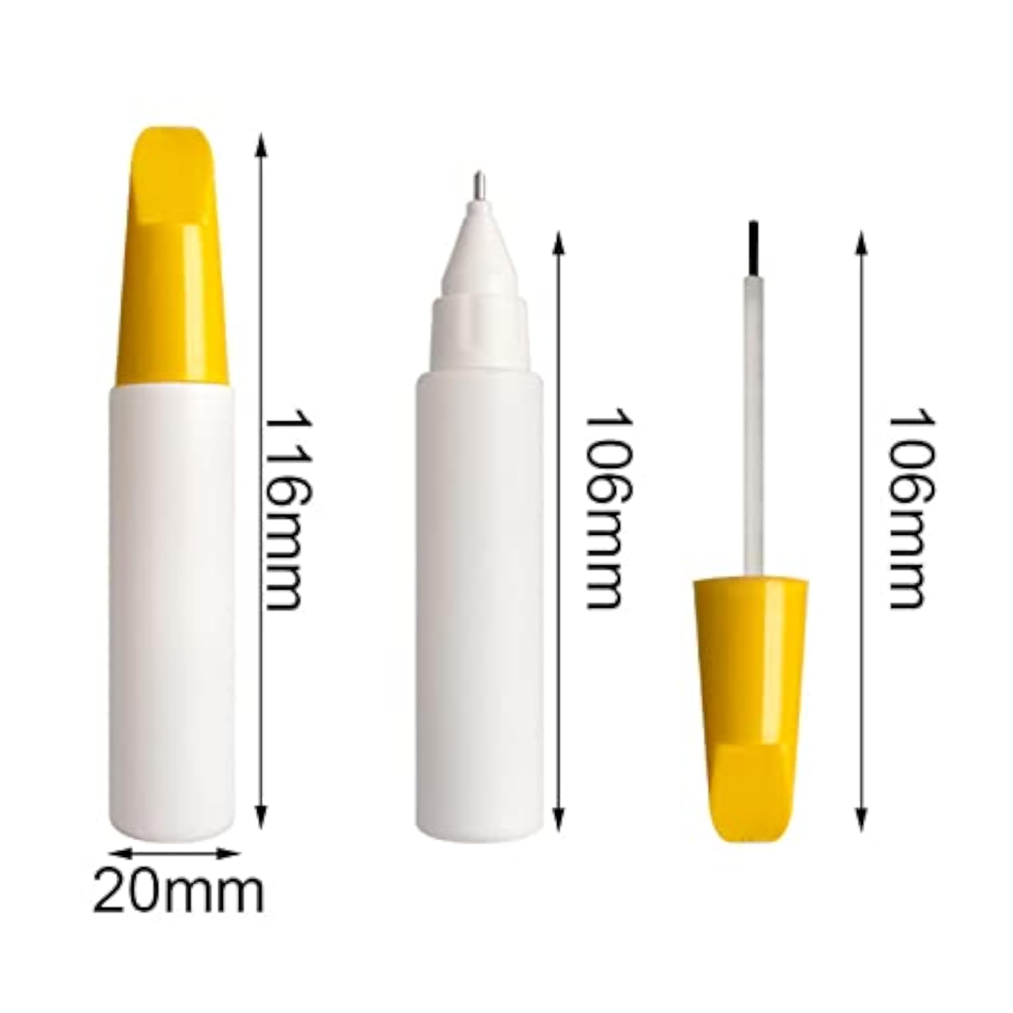 3 Pcs Refillable Empty Bottle Graffiti Pen Liquid Markers