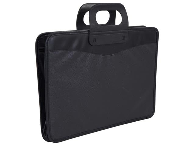 Image of Istara A3 Portfolio Documents File Storage Bag Certificate File Holder /Folder Bag with & Zipper for Storage Document, Portfolio Bag for Home, Office, School (Black)