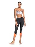 Diseño anfibio sand to sea Roxy Leggin técnico Capri para Mujer Leggings, True Black, M