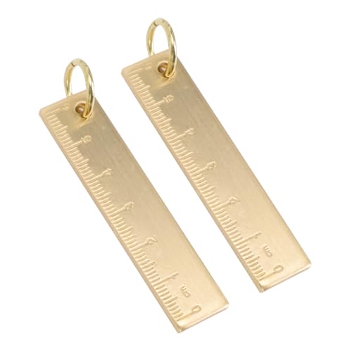 Healvian 1 Juego Decorativo De Regla De Cobre Accesorio Práctico