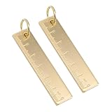 Healvian 1 Juego Decorativo De Regla De Cobre Accesorio Práctico Y Elegante Para Llaves Bolsos Y Dorado 2 Piezas