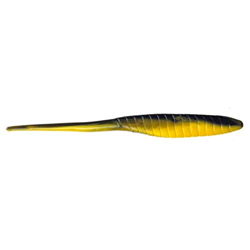 Bass Kandy Delights BKD 10" Shad/EEL Lure Avocado-Yellow Glitter 3/Pack