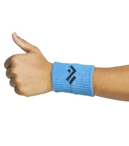 Image of Mizaki Super Comfert Wristband for All Sports - Stretchable, Super Sweat Absorbent Supports for Wrist (Blue)