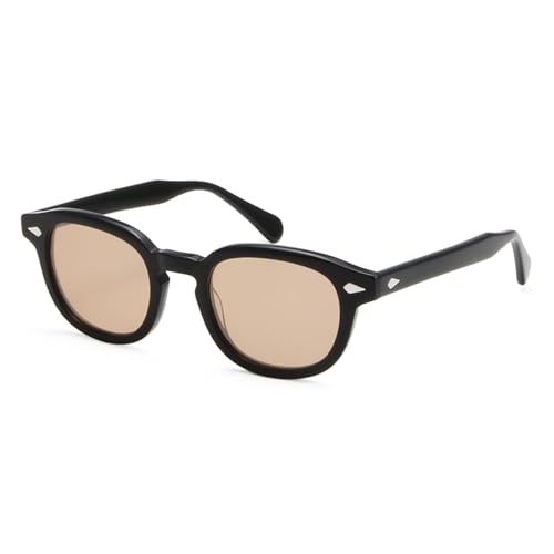 Lunettes de soleil rondes homme acétate noir petite taille vintage LORANGE