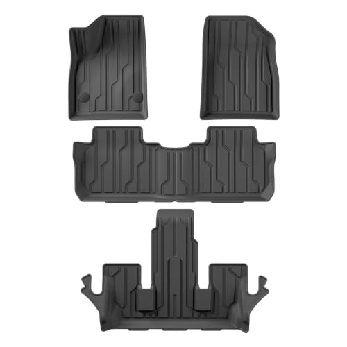 Tapis de sol voiture GMC Acadia 6 Places 2017-2023 | Tapis de sol auto noir 4 pièces