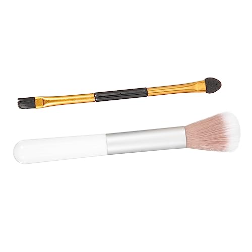 OATIPHO 2Pcs Dual Ended Highlighter Brush for Women Versatile Eye Makeup Tools with Soft Synthetic Fibers for Home Use Applicators