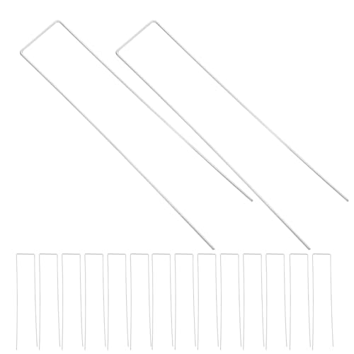 BESPORTBLE Garden Nails Set 50pcs U-Shaped Nails Galvanized for Ground Pegs Lawn Stakes Daily Use