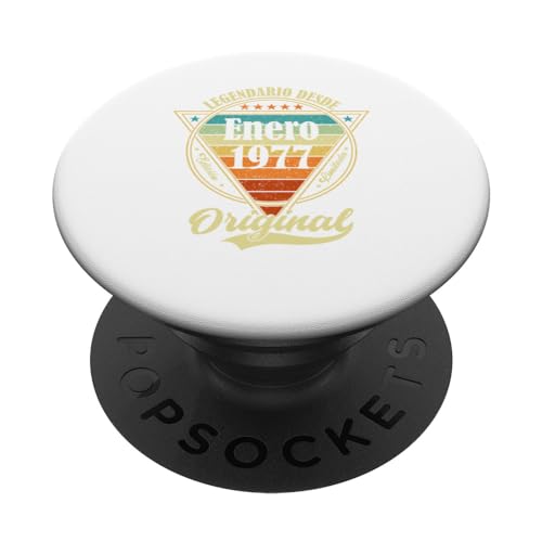 47 cumpleaños Nacido en Enero de 1977 Vintage 47 años PopSockets PopGrip Intercambiable