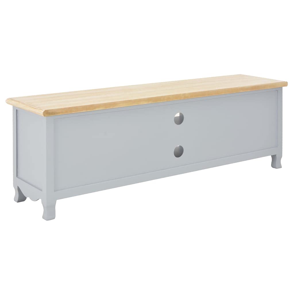 VidaXL Mobile Porta TV Grigio 120x30x40 Cm In Legno Massello Di Mango 86679005
