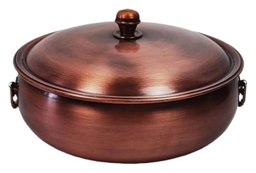 Olla caliente china de cobre de 28 cm con construcción artesanal duradera 2