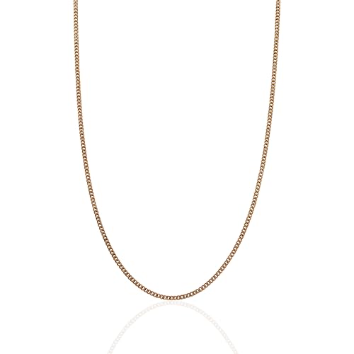 CRAFTD | Rose Gold Curb Link Chain | Durable 18K Rose Gold & 316L Stainless Steel | Waterproof, Heat & Sweat Resistant | Gifts for Men | Men's Jewelry |