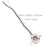 E11 Mini-Candelabra Base Ceramic Lampholder,TWDRTDD Mini Can E-11 Base Porcelain Halogen Bulb Socket with 8 Wire Leads (2-Pack,SizeA)