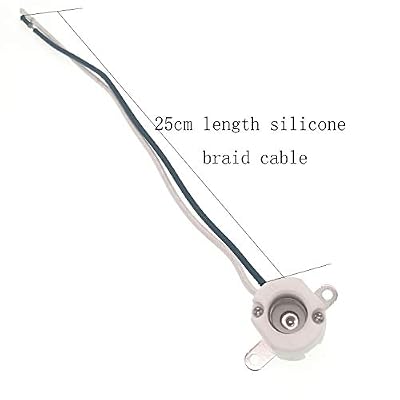 E11 Mini-Candelabra Base Ceramic Lampholder,TWDRTDD Mini Can E-11 Base Porcelain Halogen Bulb Socket with 8 Wire Leads (2-Pack,SizeA)