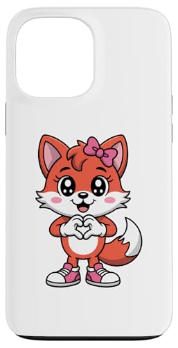 Cute Red Fox Coquette Bow Retro Red Fox Kids Girls �X�}�z�P�[�X iPhone 13 Pro Max �p
