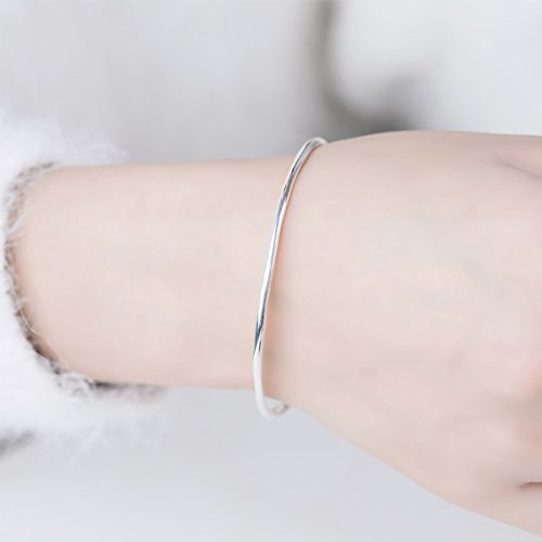 925 Sterling Silver Bangle Bracelet Bangles for Women/Girls | Bangle Bracelets for Women | 925 Sterling Silver Bracelets for Women | Dainty Bracelets4