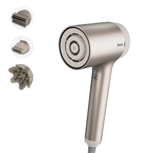 Shark STYLE iQ Sèche-cheveux et styler 3-en-1, brosse de style, concentrateur, diffuseur de boucles, ionique, séchage rapide, sans dommage thermique,...
