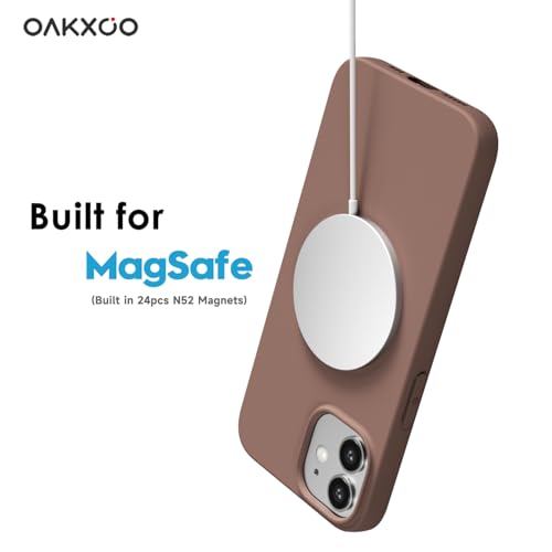 Coque magnétique iPhone 12 Pro en gel de caoutchouc marron