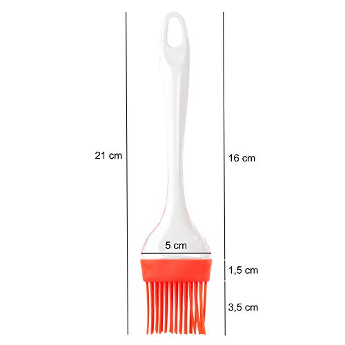 BBQ-Toro Silikon Backpinsel Grillpinsel | 21 cm | hitzebeständig | Silikonpinsel Küchenpinsel für BBQ Marinaden, Fleisch, Sauce, Öl (1)