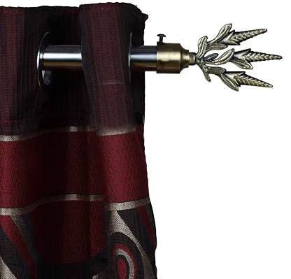 Stylewise Antique Brass Curtain Finials for Windows and Door Home Decor Pack of - 2 Pcs (Golden*3)