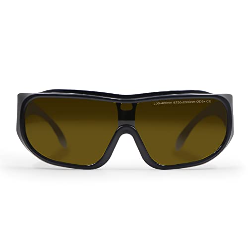 FONLAND OD5+ Gafas de Protección Láser Para 200-480nm y 750-2000nm Gafas de Protección Ocular Para Luz Azul y láser de CO2 Grabador y Depilación Láser