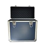 MAGNA RETAIL Vinyl LP Storage Box | 12" Record Case | Heavy Duty Lockable Aluminium Box | Vinyl Record Storage | Large Capacity Holds Upto 50 | DJ Metal Case (Blue) - Image 3