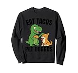 Photo Gallery divertente t-rex dinosaur taco dog - mangia tacos pet doggos felpa Photo Gallery divertente t-rex dinosaur taco dog - mangia tacos pet doggos felpa
