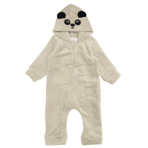 Macacão Bebe Tip Top Pelúcia Bichinho Menino Menina Inverno (Padrão, Bege 29, M)