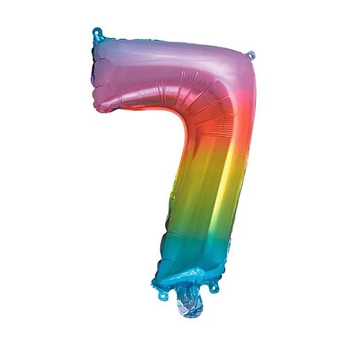 CABLEPELADO - Globo numero de cumpleaños - 45 cm - eventos - photocall - decoracion - numero 7 - Multicolor