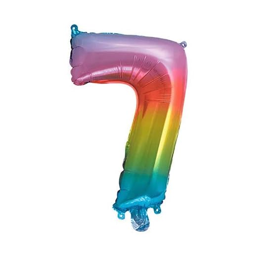 CABLEPELADO - Globo numero de cumpleaños - 45 cm - eventos - photocall - decoracion - numero 7 - Multicolor
