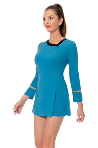 Image of Adult Shirt Dress Women Uniform Bodycon Top Classic Cosplay Costume Outfit