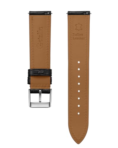 Image of Getalia Italian leather Watch Band Tuscany Natural Vegetable-Tanned Full Grain Genuine Leather,18mm 19mm 20mm 21mm 22mm Quick Release Replacement Watch Straps for Men and Women Thick and Soft