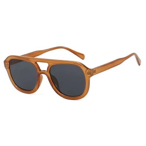 Lunettes de soleil vintage punk double pont tendance pour femme et homme avec verres UV400