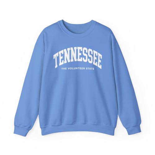 CUSTOMI Tennessee Adult Unisex Crewneck Sweatshirt Carolina Blue L