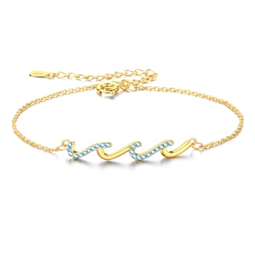 Gifts for Women, Through The Waves of Life, Unique Gifts Idea Bracelets,Birthday Gifts for Mom, Sister, Best Friend, Daughter, Bestie2