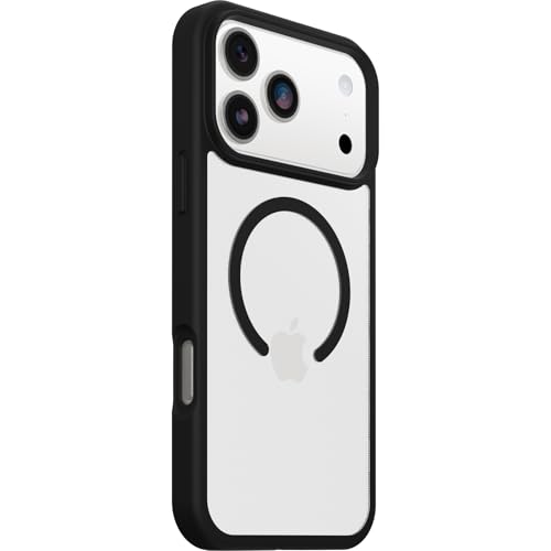 Image of OtterBox React MagSafe Case for iPhone 17 Pro Max, Clear /Black | Shockproof, Drop-Proof, Ultra-Slim Protective Thin Case, Tested to Military Standard