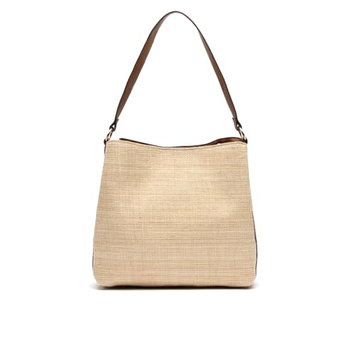 MISAKO Rangrito bolso hobo efecto rafia con asa bandolera Mujer Rangrito Natural 26 X 28 X 12 cm Imagen de MISAKO Rangrito bolso hobo efecto rafia con asa bandolera Mujer Rangrito Natural 26 X 28 X 12 cm