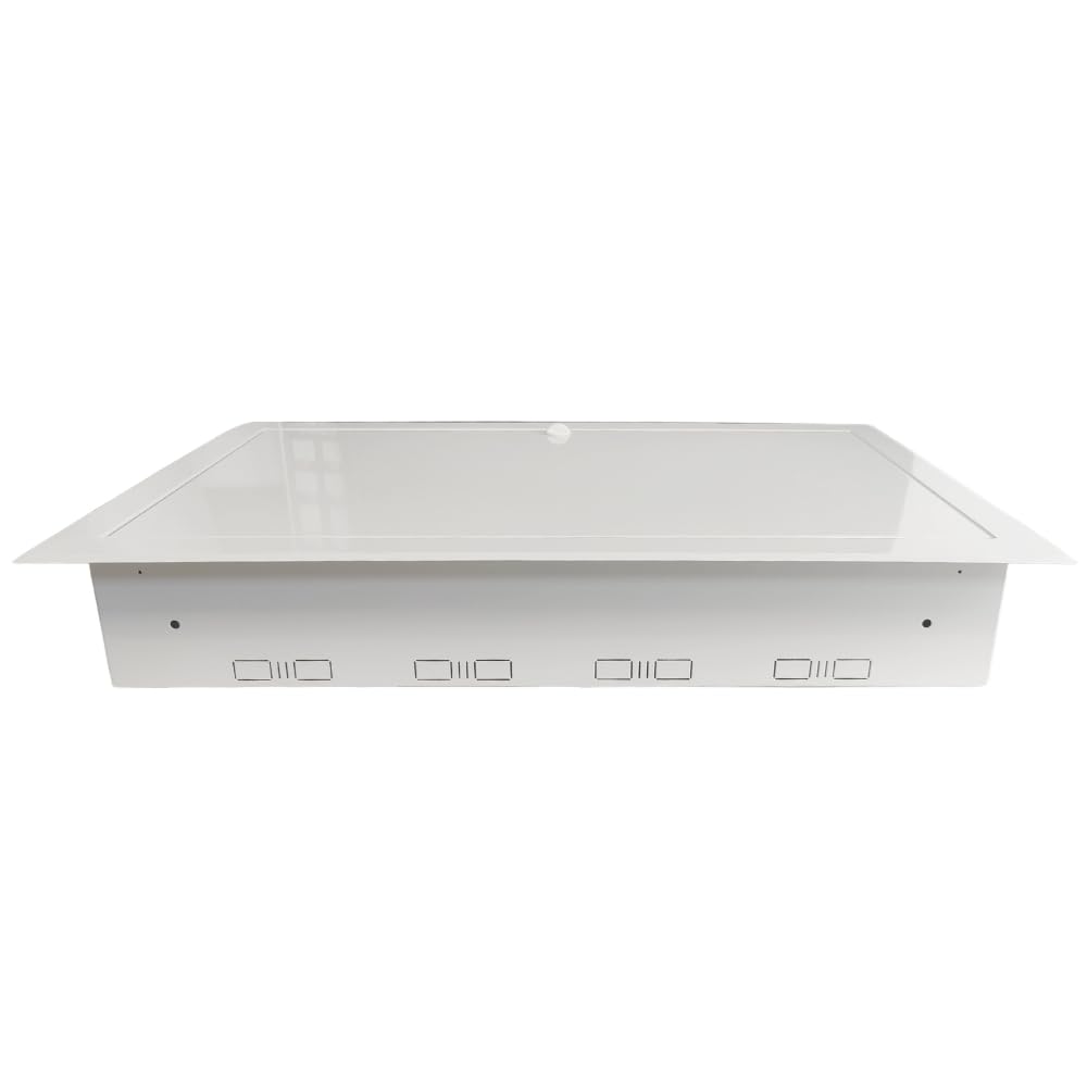 Doktorvolt Caja de distribución empotrada, caja de fusibles, armario de distribución, carcasa de metal, distribuidor empotrado, 72 módulos, 4 filas con puerta, color blanco, IP30 IK07 para instalación