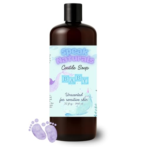 Image of Speak Naturals Baby Mild Unscented Castile Soap 32 fl oz With Pump