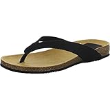 scholl zehentrenner  Scholl Tistois Schwarz - Damenschuhe Pantolette/Zehentrenner, Schwarz, Leder (Nubuk)