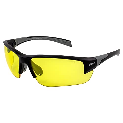 Global Vision Eyewear Hercules 7 Safety Glasses Black Frame (Yellow)