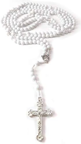 Rosário Completo Branco Com 20 Mistérios
