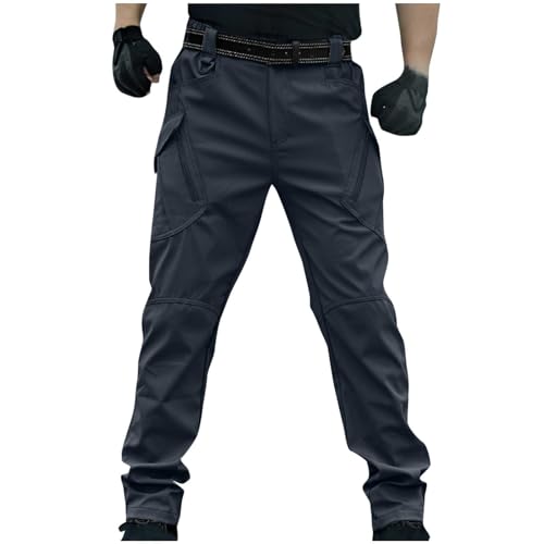 Mens Cargo Pants Stretch Ripstop Water Resistant Breathable Outdoor Hiking Tactical Work Trousers with Multi Pockets