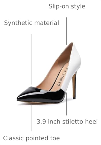 Image of Castamere Womens High Heels Pointed-Toe Slip-on Stilettos Pumps 4Inch Heel Shoes
