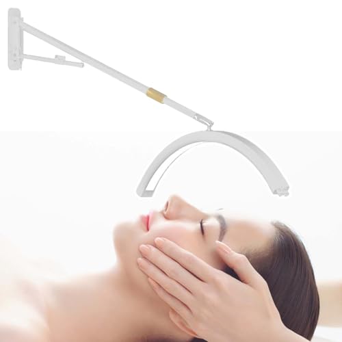 HCAUYNN Lampe LED Demi-Lune à Suspension De 58 Cm, Hauteur Et Inclinaison RéGlables, Bouton De ContrôLe IndéPendant, pour Salon De Beauté, Manucure, Studio...